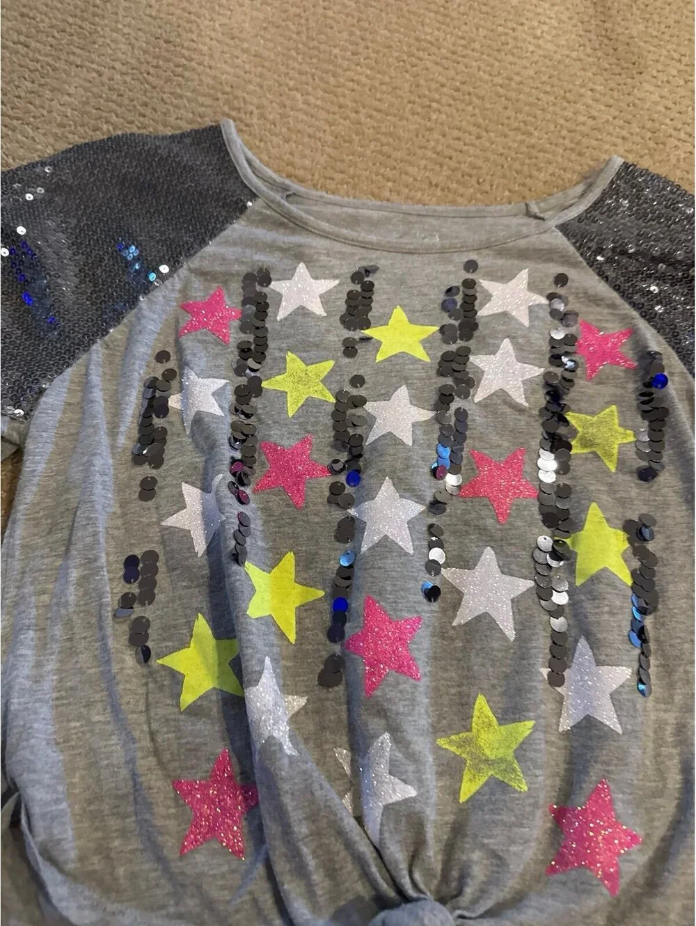 Justice size 16 sequin star shirt